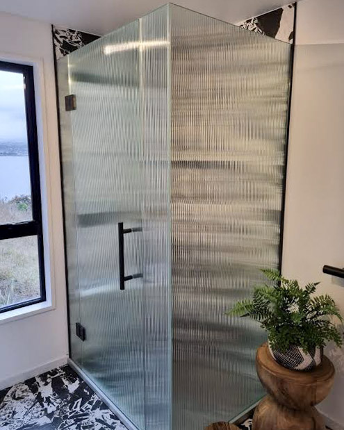 Reeded Glass Shower